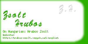 zsolt hrubos business card